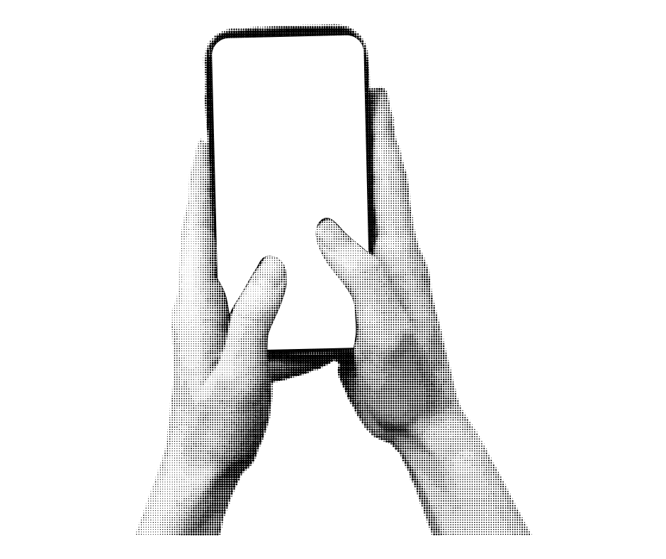 Mobile app on smartphone